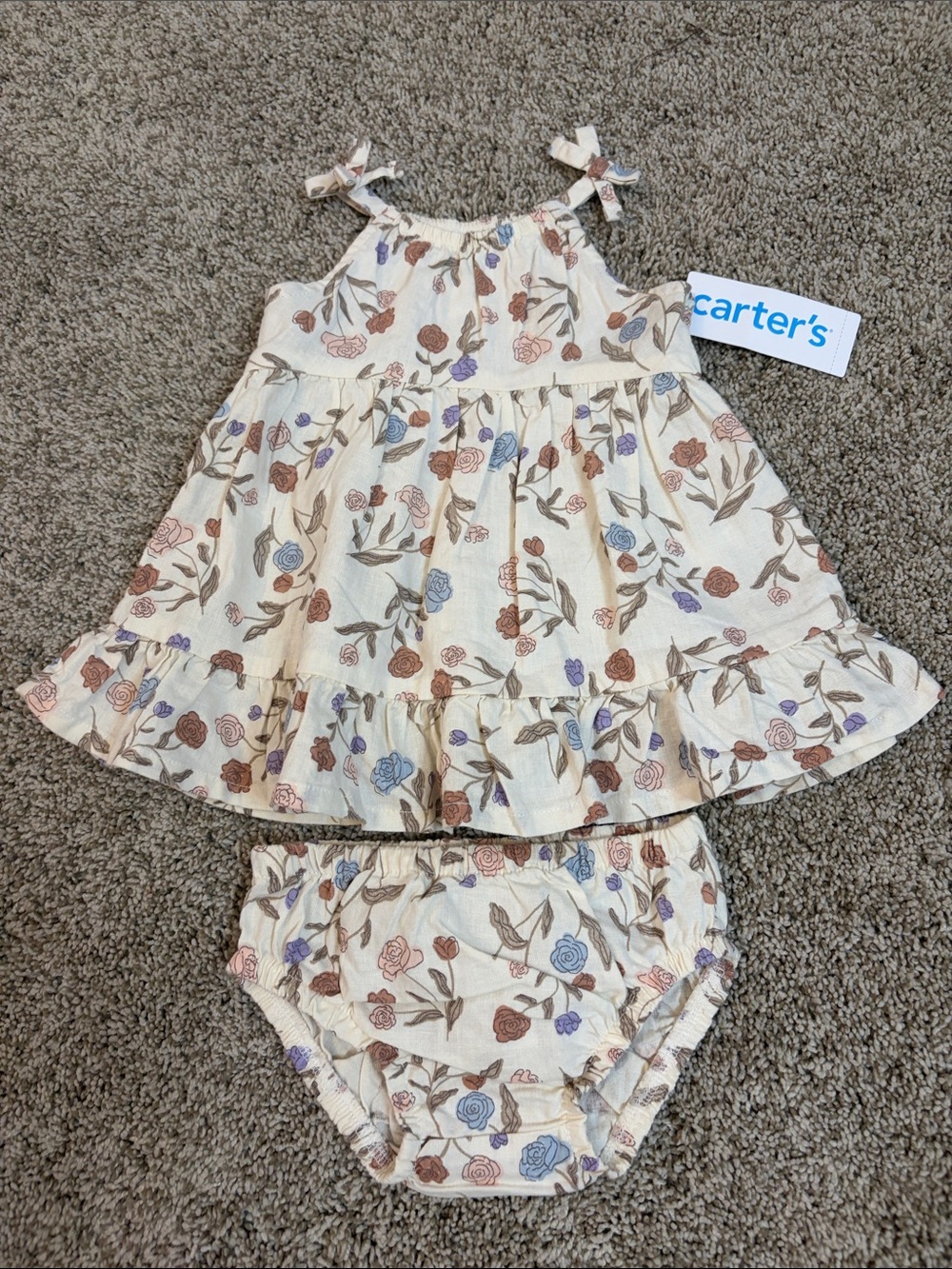 Carter's Kids Floral Dress with Diaper Cover